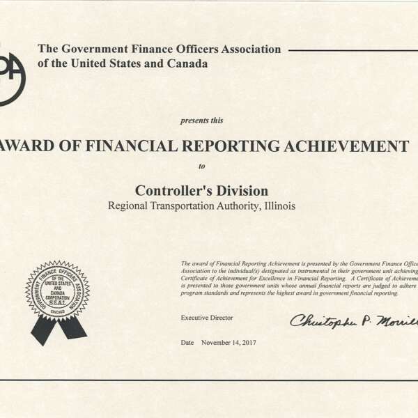 Gfoa 2016 cafr award
