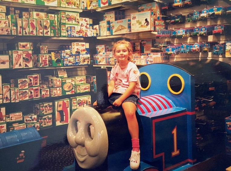 Intern Tory Kurlander on a Thomas Train