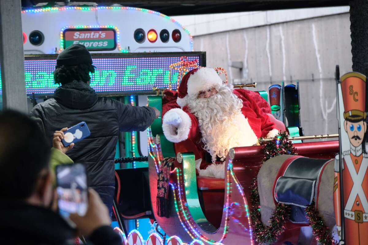Santa Fist Bumps Fan