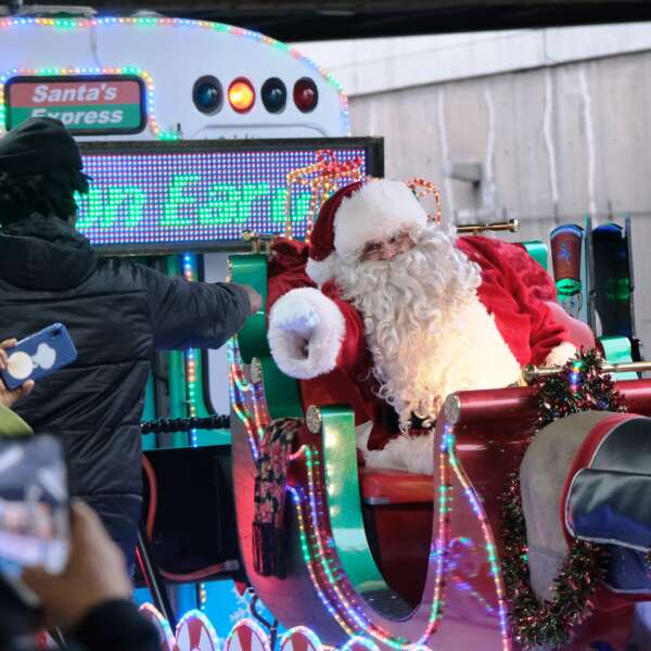 Santa Fist Bumps Fan